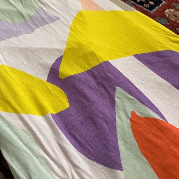 Alice + Olivia Multicolor geometric tank Sleeveless Midi Dress blue orange 6 - Picture 8 of 9